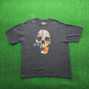 Hurley Tshirt Mens XL Black Short Sleeve Graphic Skull‎